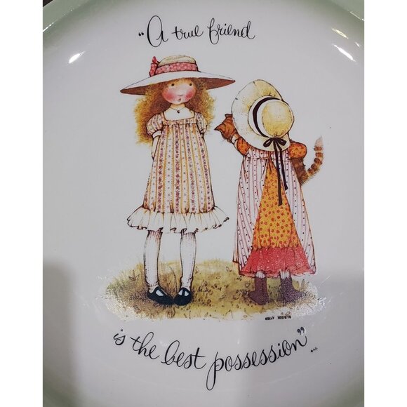 Plate Decorative Holly Hobbie A True Friend 10.5" Plate 1972 Made In USA - Picture 3 of 9